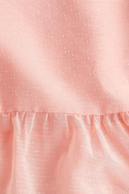 Chiffon peplum top - light pink