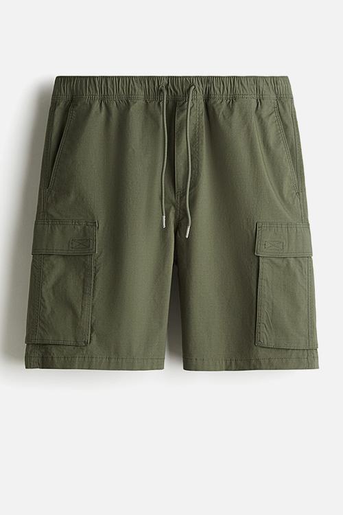 Regular fit cargo shorts -  khaki green
