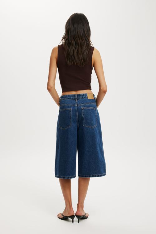 91 baggy denim jort - sandman blue