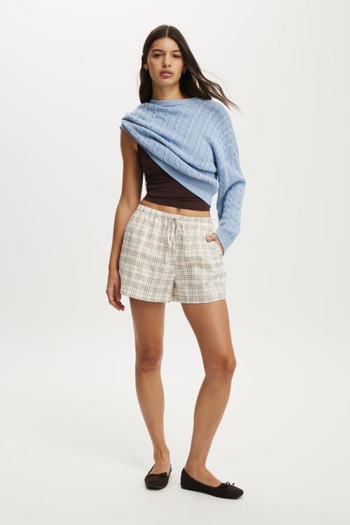Haven short - bethany check texture