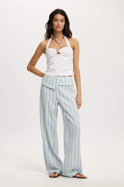 Luxe Linen Halter - White
