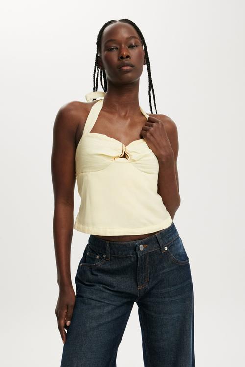 Luxe Linen Halter - Vanilla Glow
