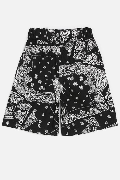 Printed board shorts - black & white