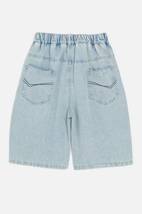 Acid washed denim shorts - stone wash