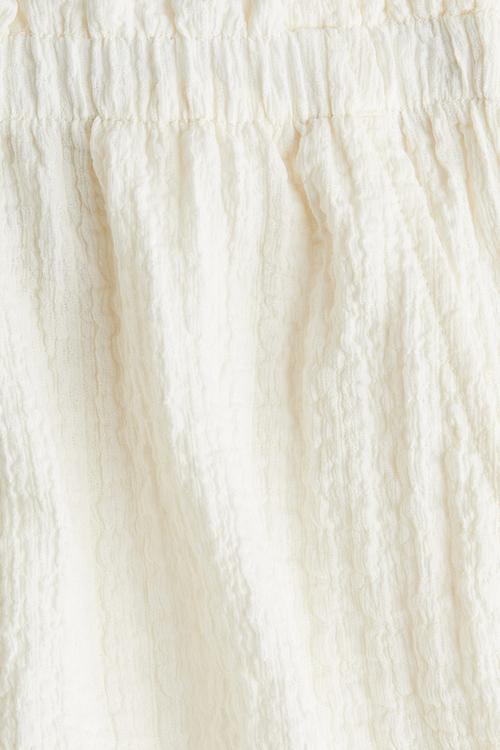 Crinkled jersey shorts - white