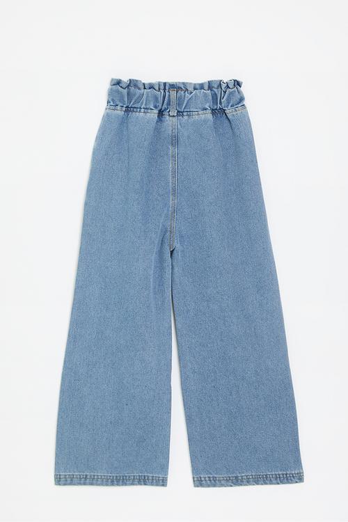 Wide leg jeans - stone wash