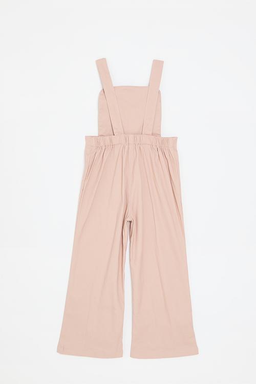 Jumpsuit with knot straps - pink