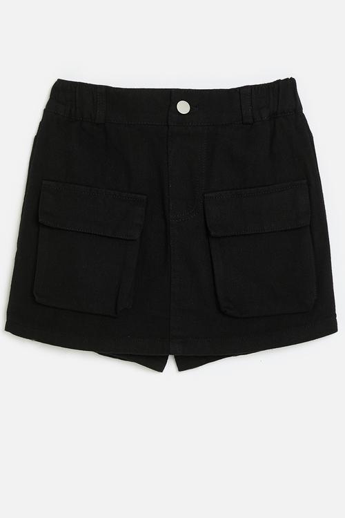 Cargo shorts with hybrid pockets - black