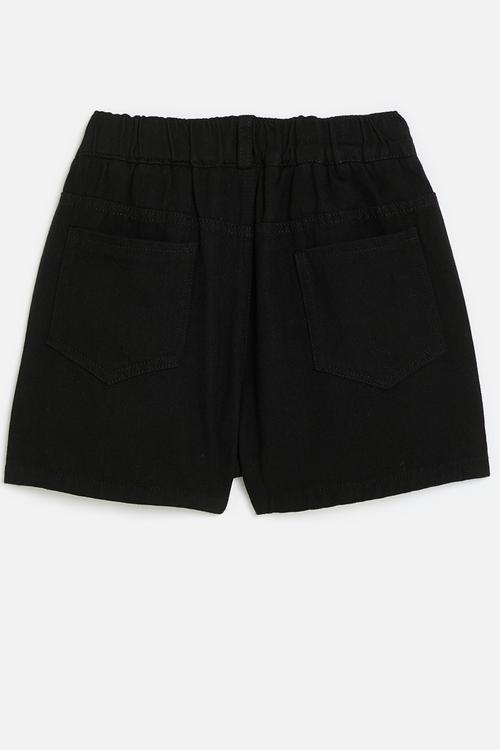 Cargo shorts with hybrid pockets - black