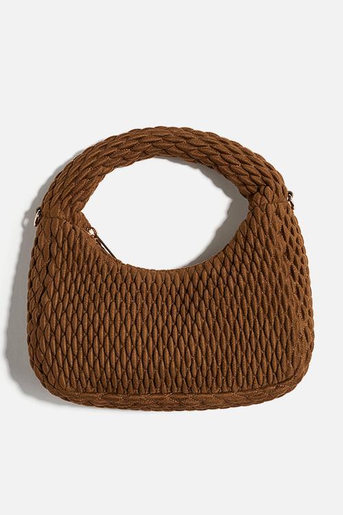 Quilted crossbody bag - brown