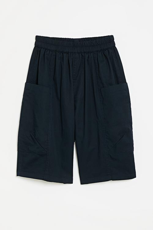 Panelled cargo shorts - navy blue