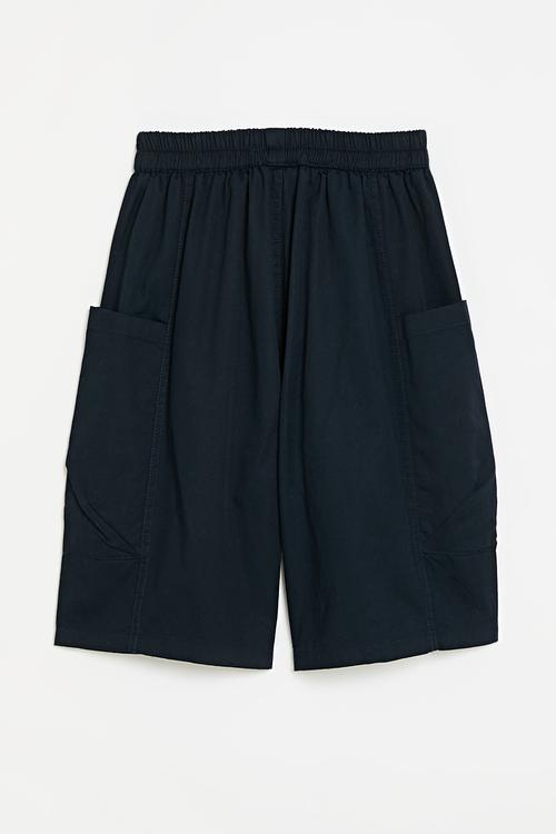 Panelled cargo shorts - navy blue