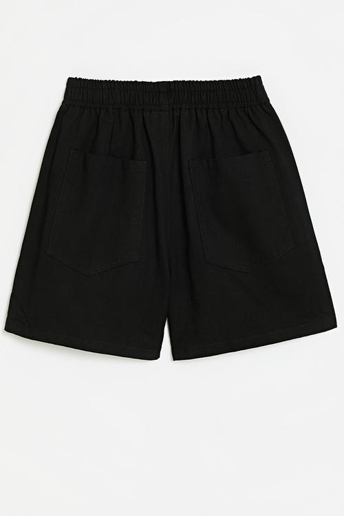 Elasticated shorts - black 