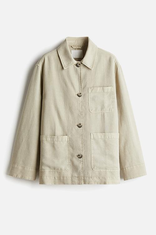 Lyocell-blend jacket - light beige