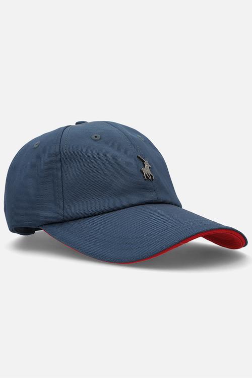 6 Panel Metal Peak - Navy/Red