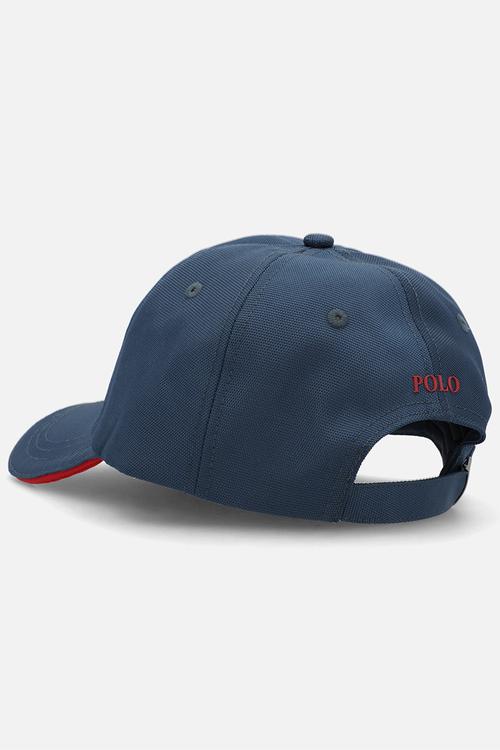6 Panel Metal Peak - Navy/Red