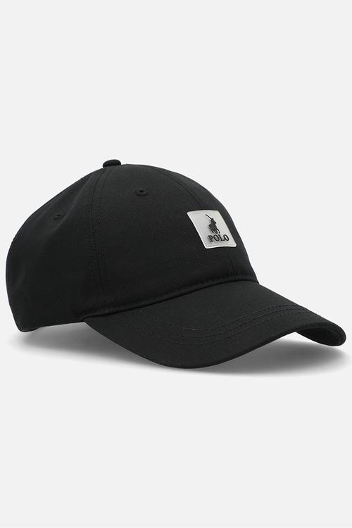 6 Panel Badge Peak - Black