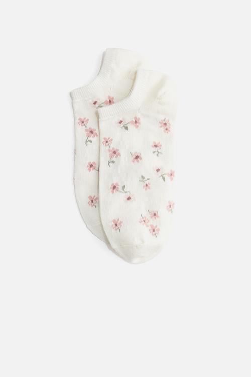 7-Pack trainer socks - white floral