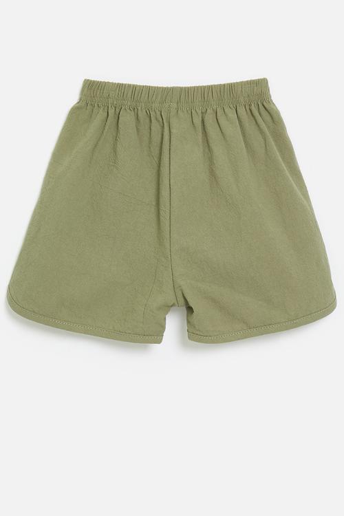 Elasticated shorts - green