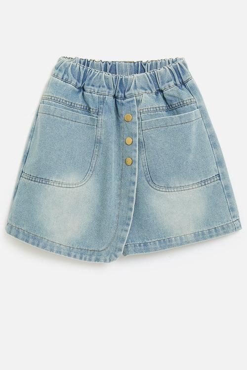 Denim skort - blue