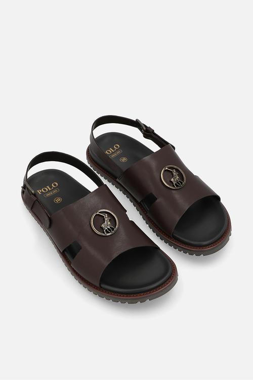 Moulded Trim Sandal  - Brown