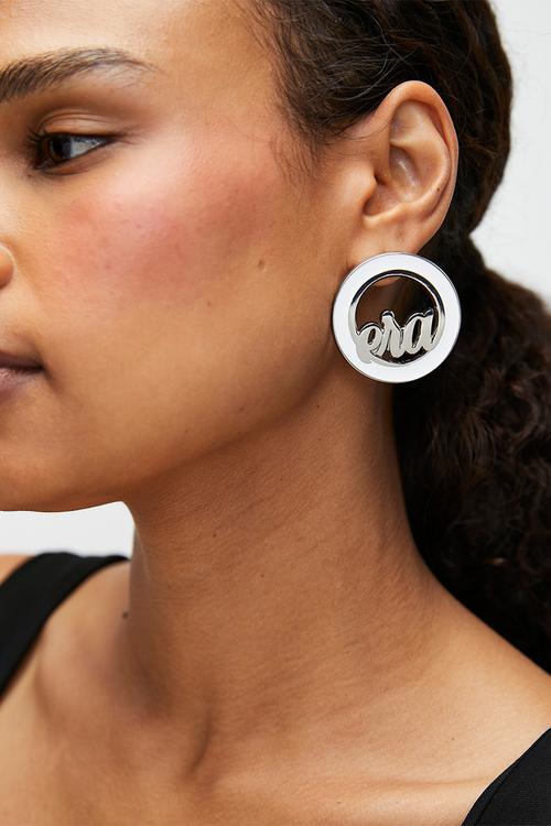 Diva Earrings - white & silver