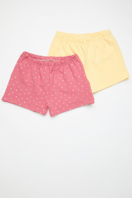 2 Pack  sweatshort - pink/yellow