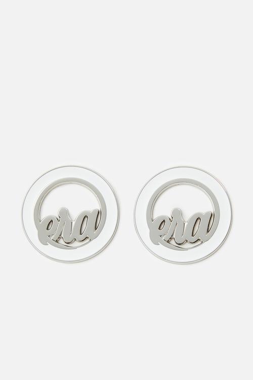 Diva Earrings - white & silver