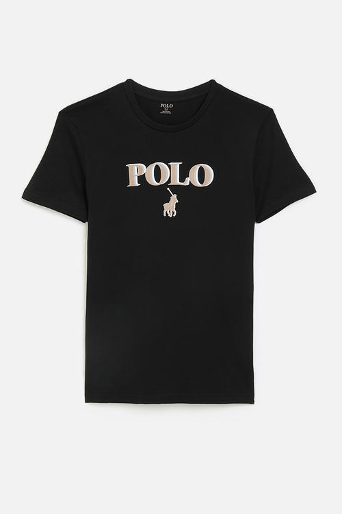 Boys ted printed ss tee - black