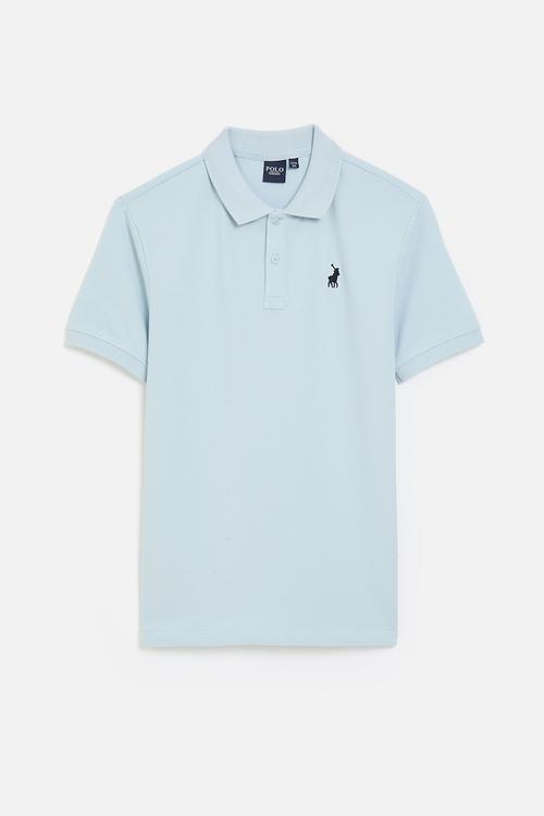 Boys austin ss golfer - sky blue