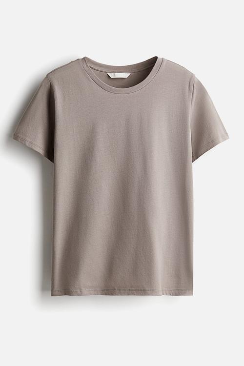 Cotton T-shirt - greige