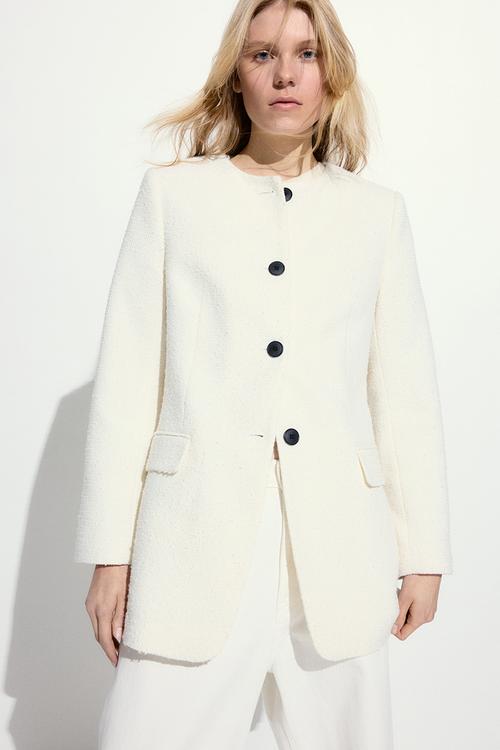 Fitted jacket - cream