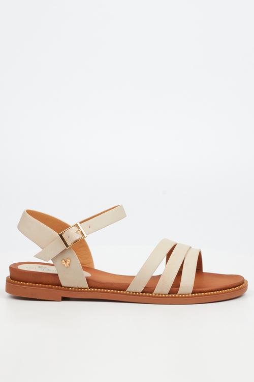Ellie 11 ankle strap - bone