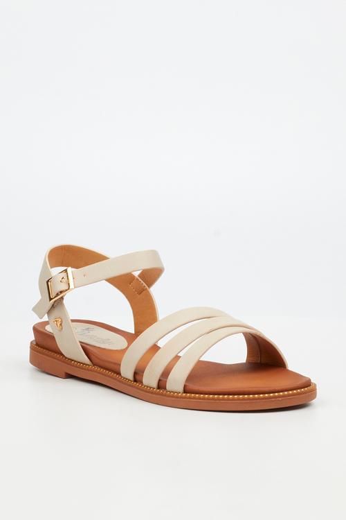 Ellie 11 ankle strap - bone