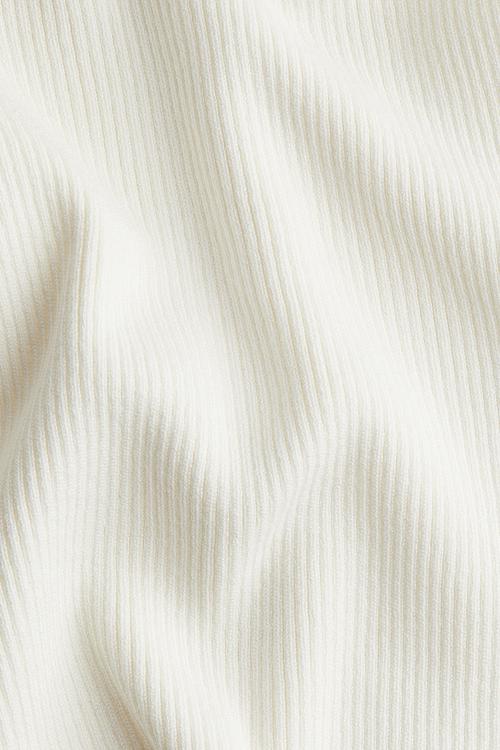 Rib-knit off-the-shoulder top - white