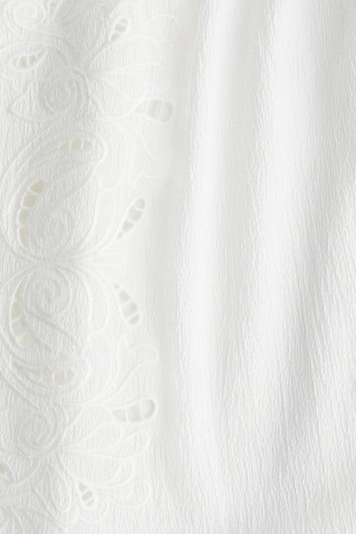 Broderie anglaise strappy top - cream