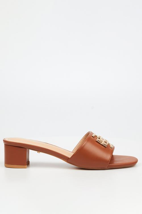 Bina 1 block heel mule - chocolate