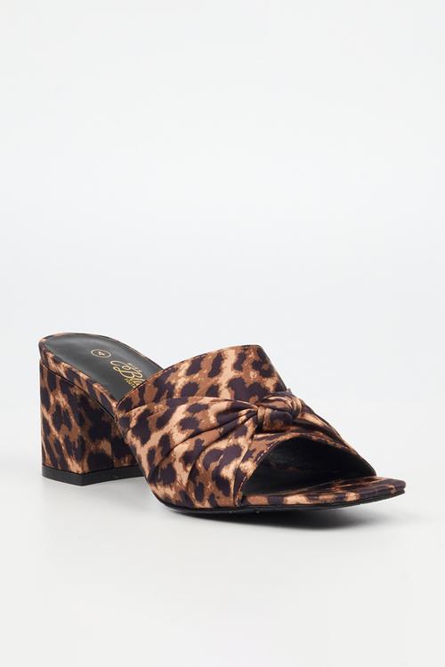 Nolwazi 1 block heel mule - leopard