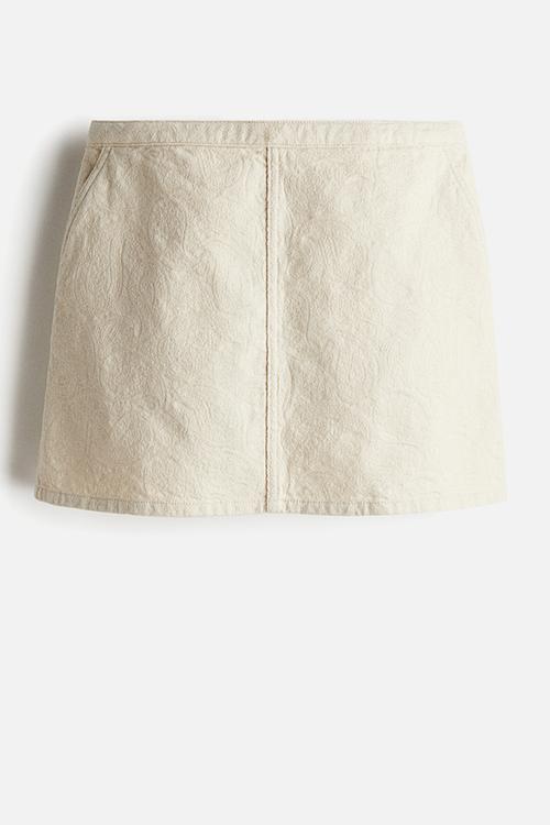 A-line mini skirt - white
