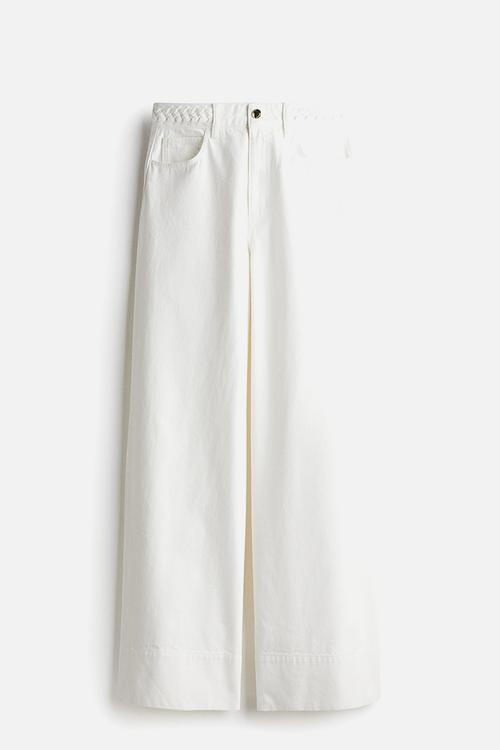 Wide high jeans - white
