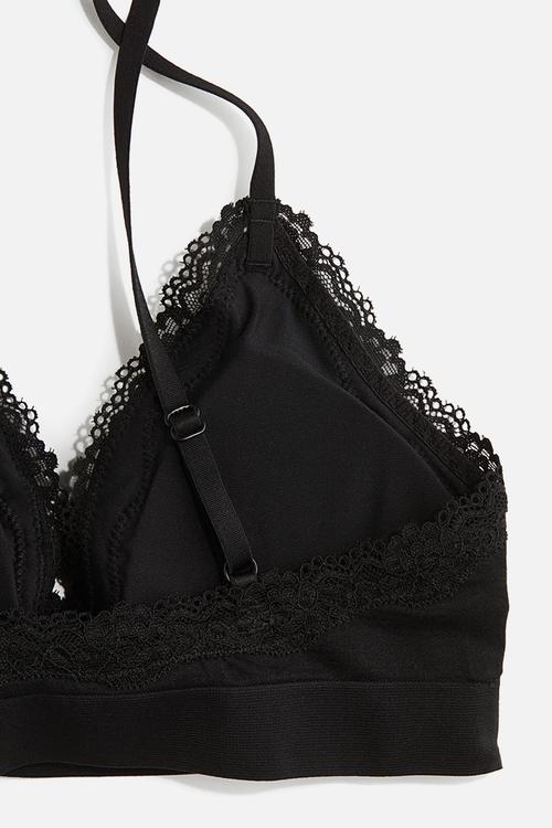Seamless padded soft bra - black