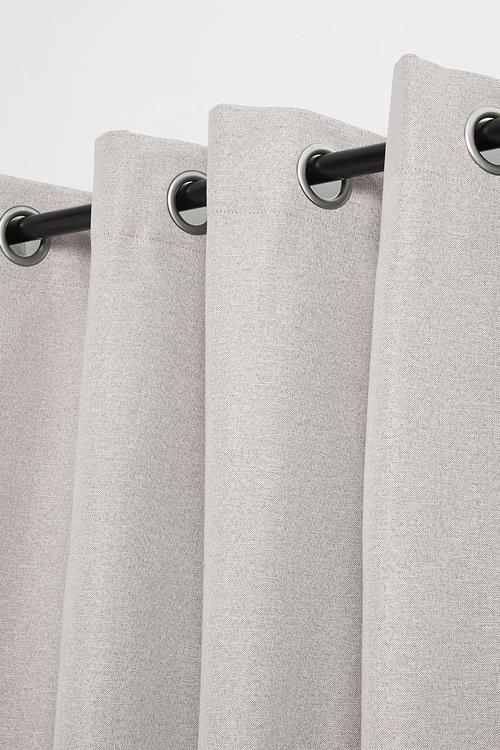 Avalon 100% Blockout Eyelet - Natural/Grey