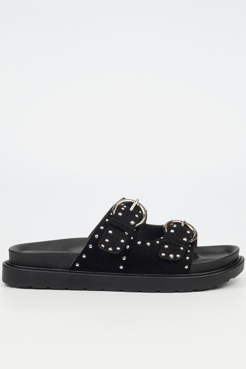 Paloma 2 two strap slide - black