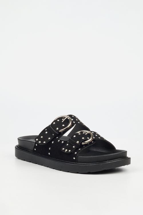 Paloma 2 two strap slide - black