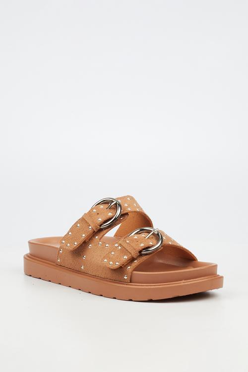 Paloma 2 two strap slide - taupe