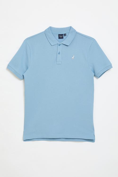 Boys austin ss golfer - glacier blue