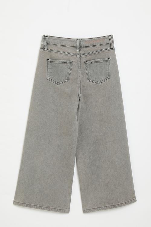Girls audrey wide leg cropped jean - tea stain