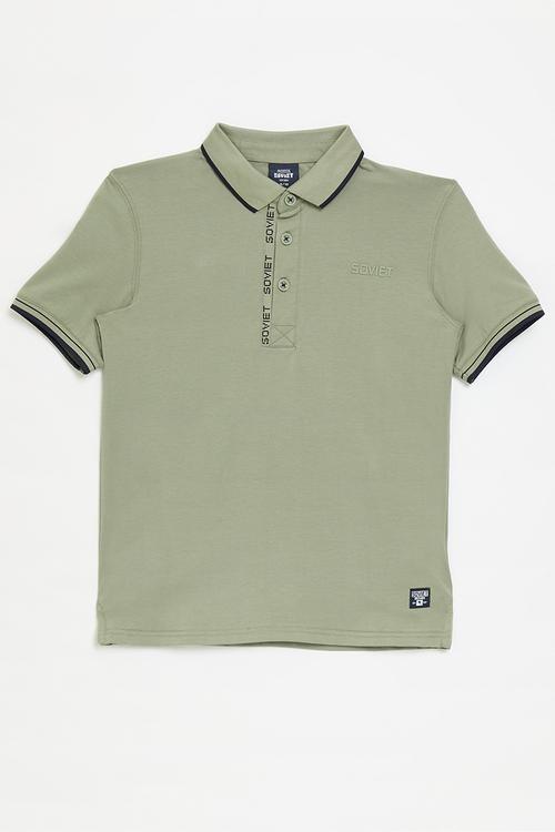 Boys fashion golfer - light sage