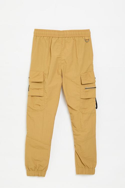 Boys fashion cargo nylon pants - new khaki