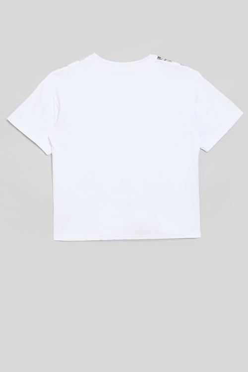Abstract print tee - white/black